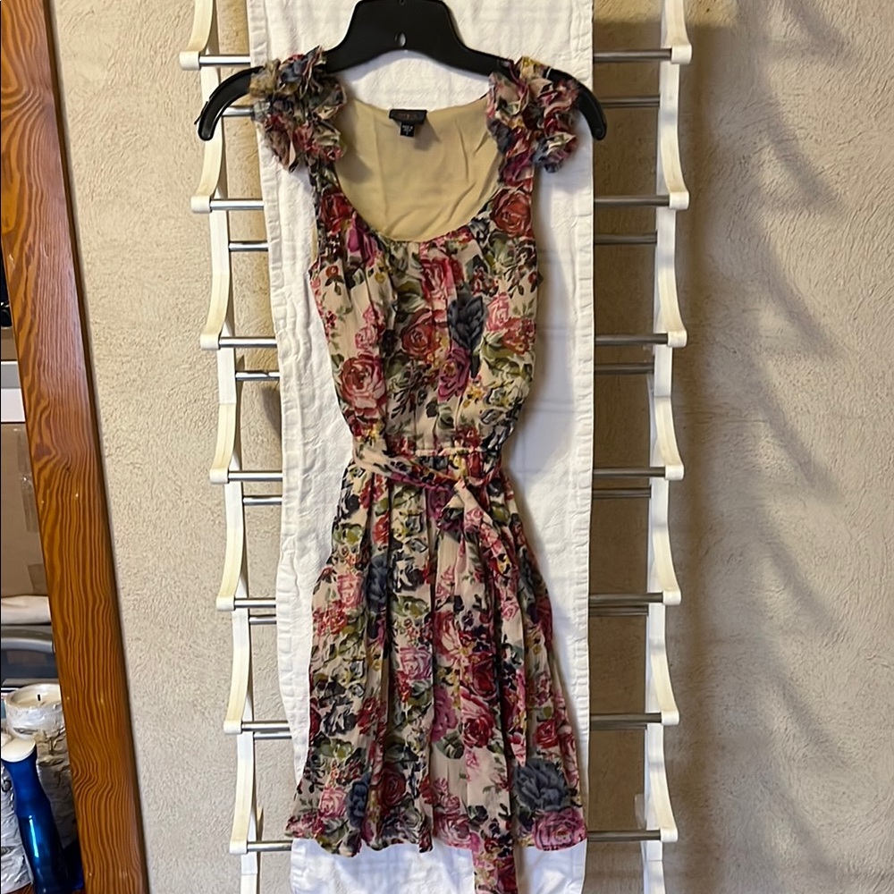 2B Bebe Pink Red Mini Sundress Scoop Neck